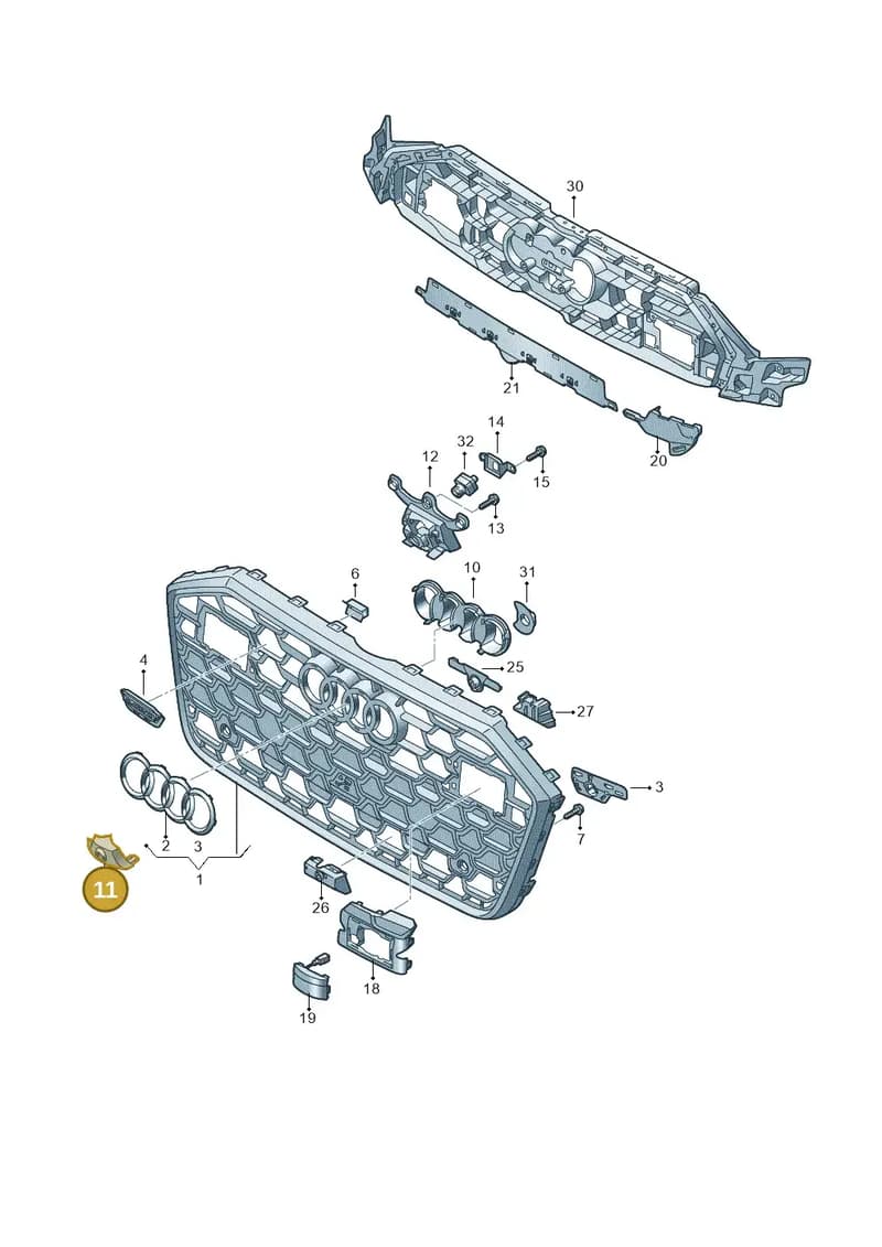 4K0853140C9B9 — Audi A6 (2018-2025) diagram 430853032, position 11