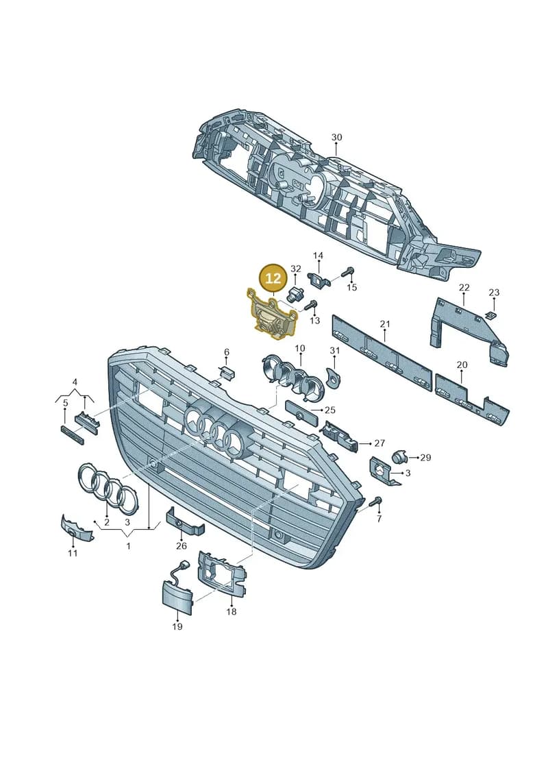 4K0853231 — Audi A6 (2018-2025) diagram 430853300, position 12