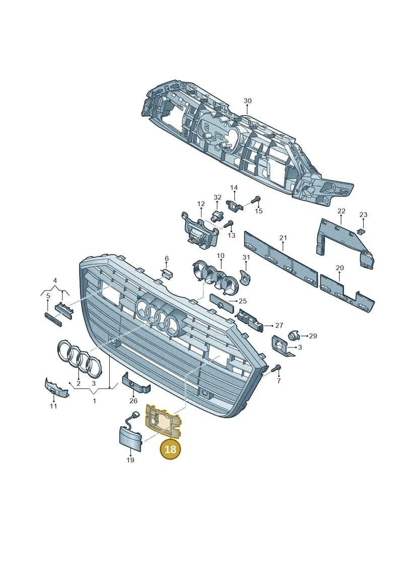 4K0853293G5FQ — Audi A6 (2018-2025) diagram 430853300, position 18