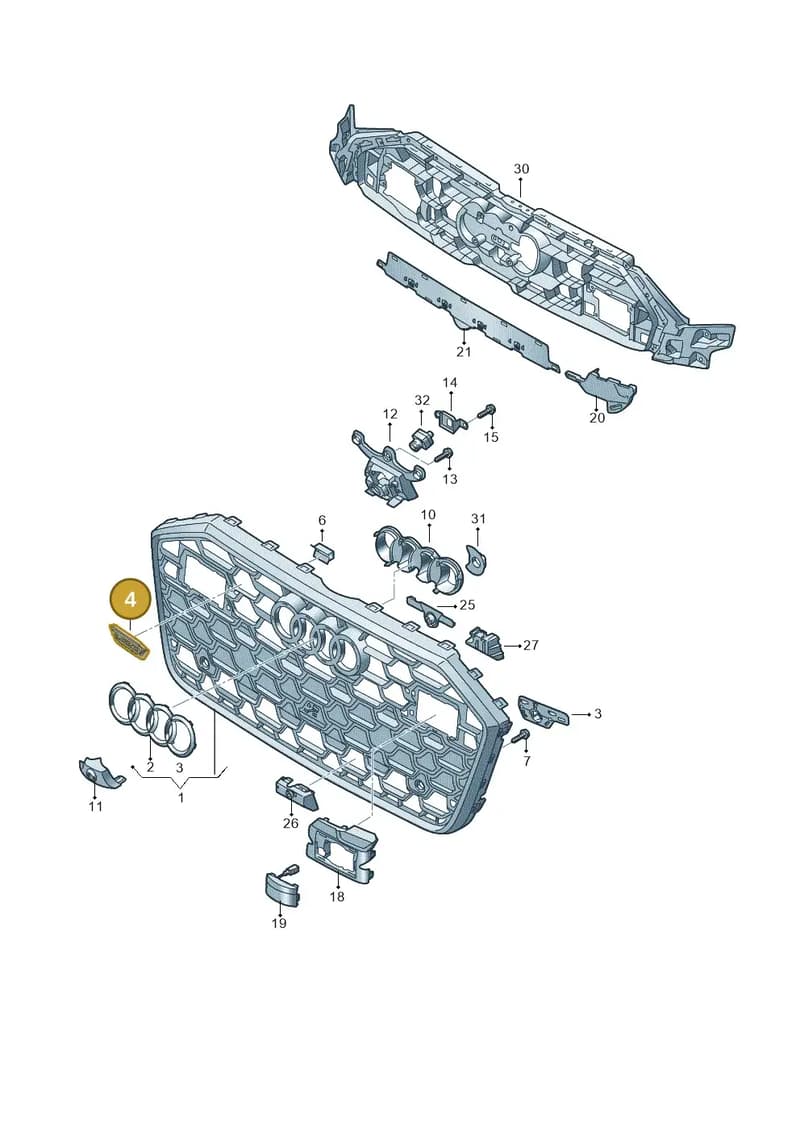 4K0853736E2ZZ — Audi A6 (2018-2025) diagram 430853032, position 4