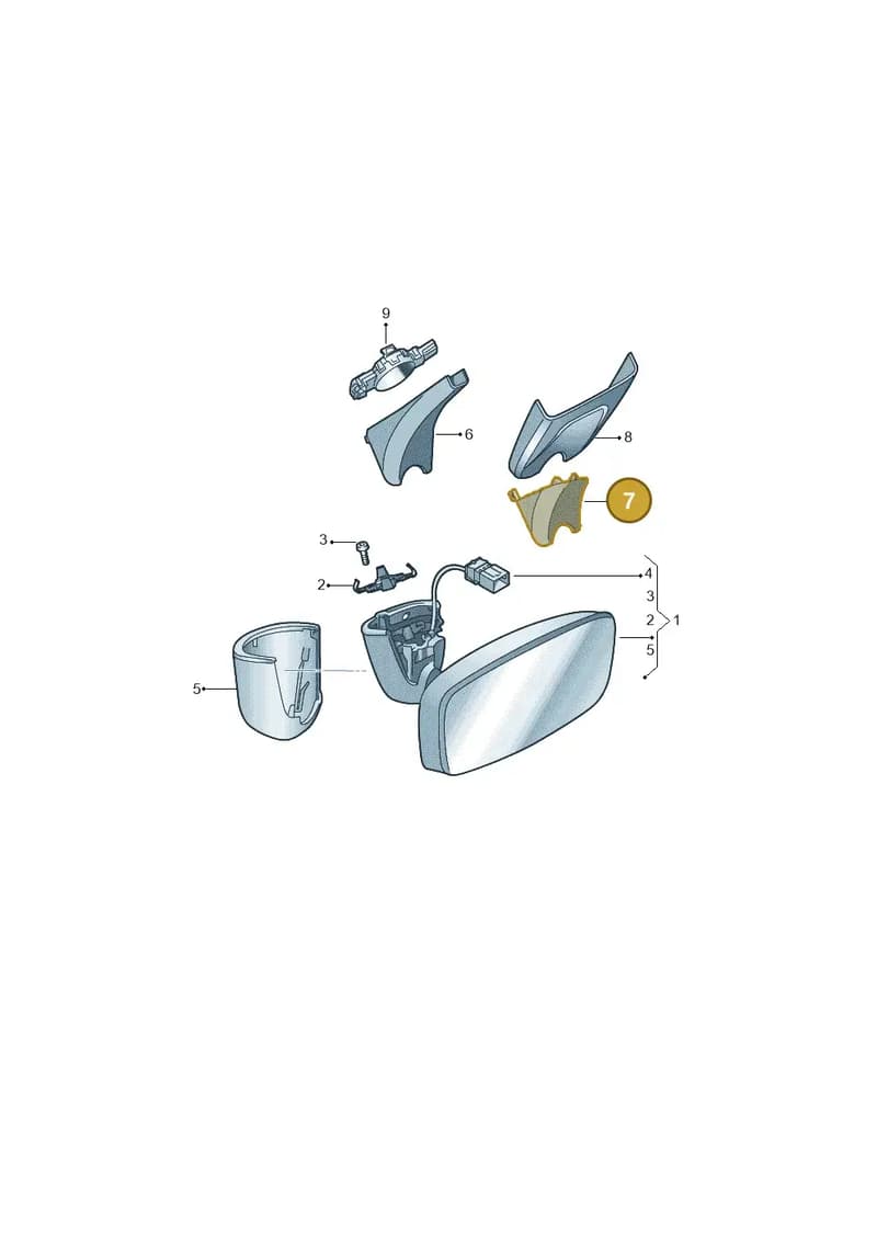 4K08589374PK — Audi A3 Sportback (2019-2025) diagram 890857450, position 7