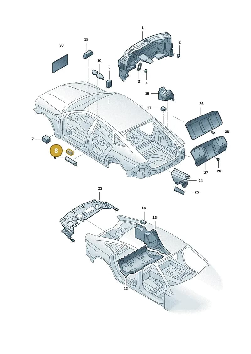 4K0863261 — Audi A7 (2021-) diagram 4kg863020, position 8