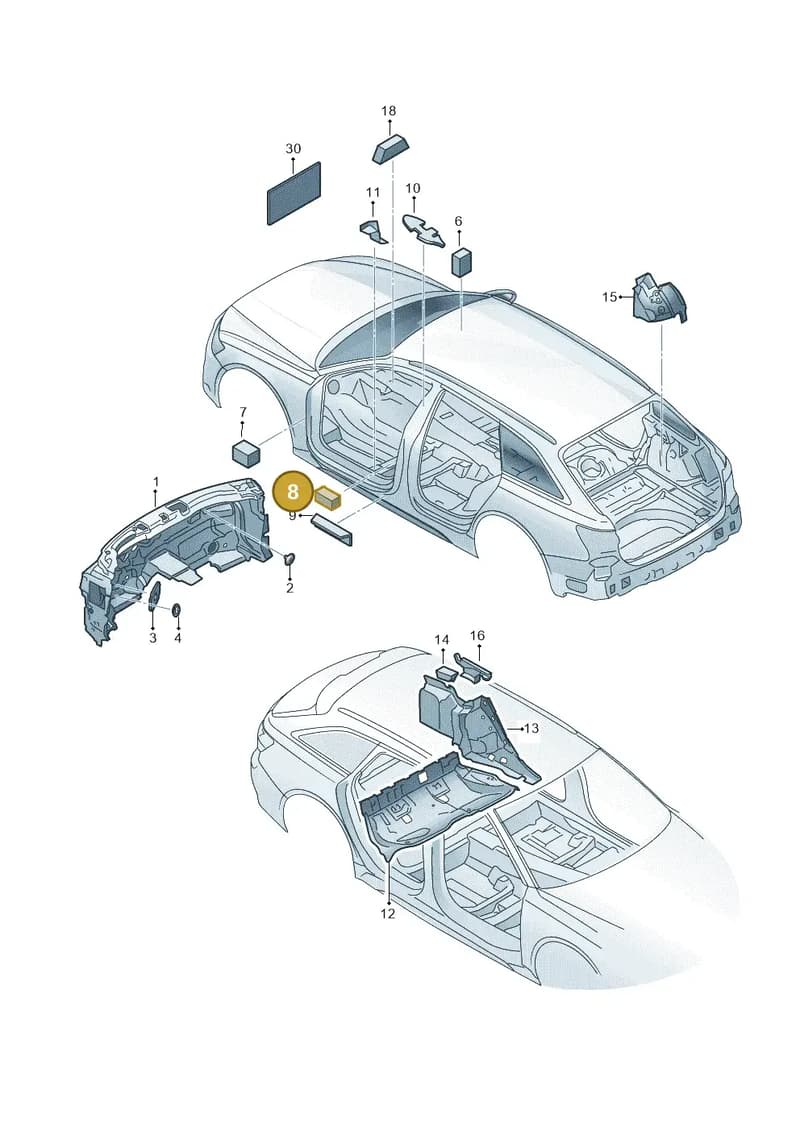 4K0863261 — Audi RS6 Avant (2019-2025) diagram 537863200, position 8