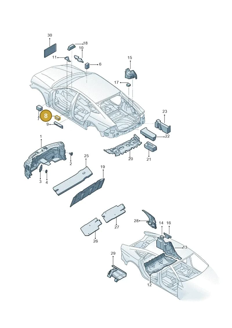 4K0863261 — Audi A6 L 2.0 (2018-) diagram 577863200, position 8