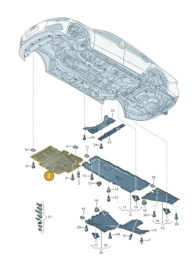 4K0863821F — Audi RS6 Avant (2019-2025) diagram 537825000, position 1