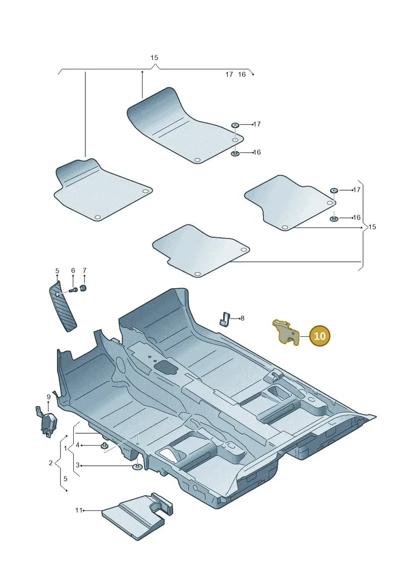 4K0864524 — Audi A6 (2018-2025) diagram 435863000, position 10