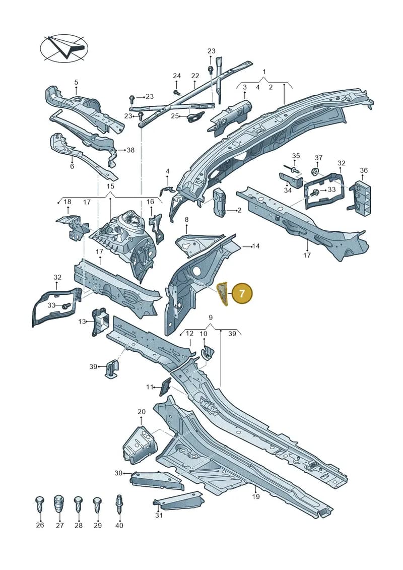 4K0864703 — Audi RS7 Sportback (2019-2025) diagram 435803000, position 7