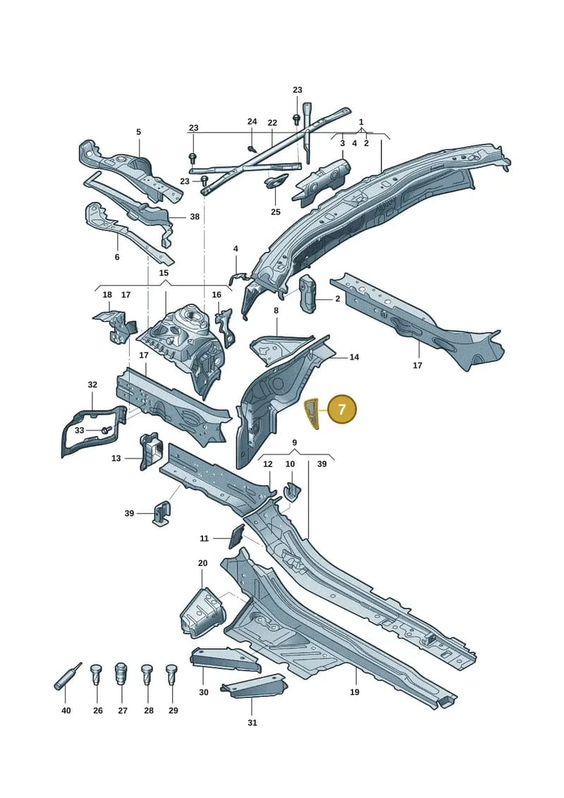 4K0864703 — Audi A7 (2021-) diagram 4kg803000, position 7