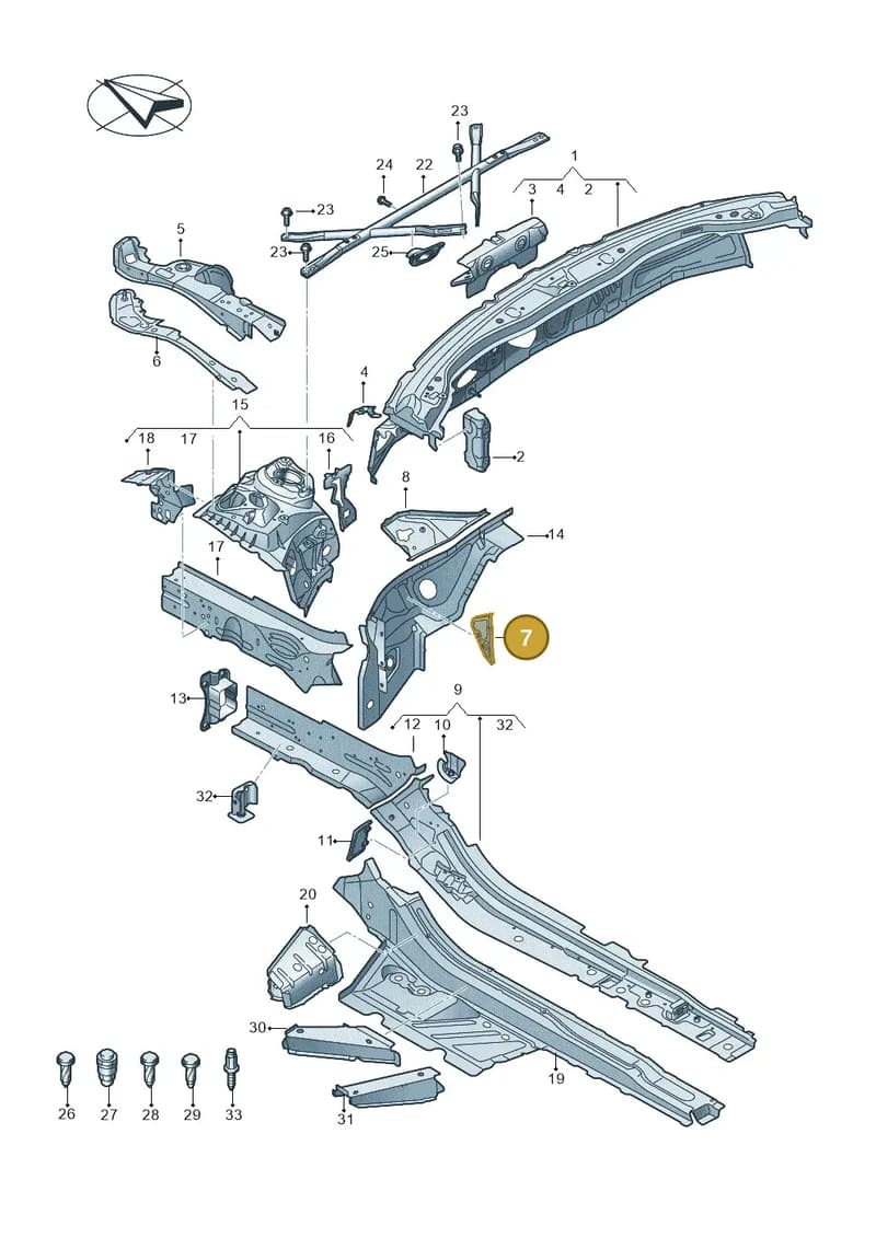 4K0864703 — Audi RS6 Avant (2019-2025) diagram 537803000, position 7