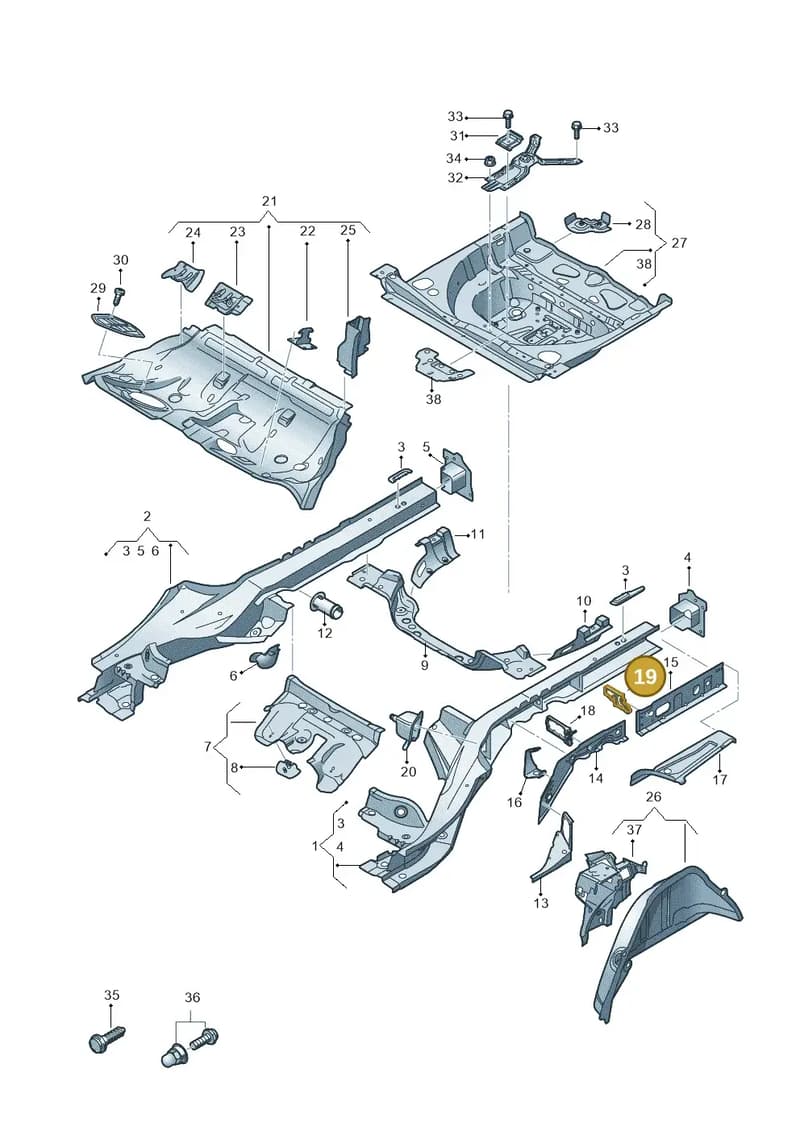 4K0864732A — Audi A7 (2021-) diagram 435803400, position 19