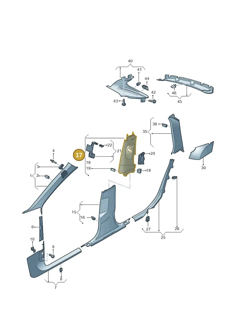 4K0867244F25M — Audi RS6 Avant (2019-2025) diagram 537867650, position 17
