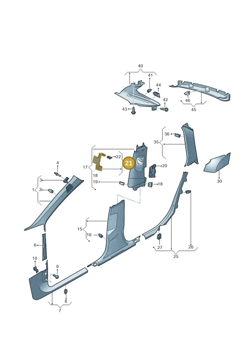 4K0880713 — Audi RS6 Avant (2019-2025) diagram 537867650, position 21