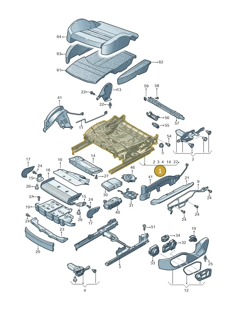 4K0881105H — Audi RS6 Avant (2019-2025) diagram 435881200, position 1