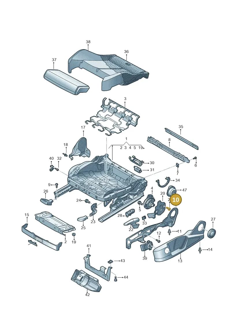 4K0881560A — Audi Q4 Sportback (2021-2025) diagram 596881000, position 10