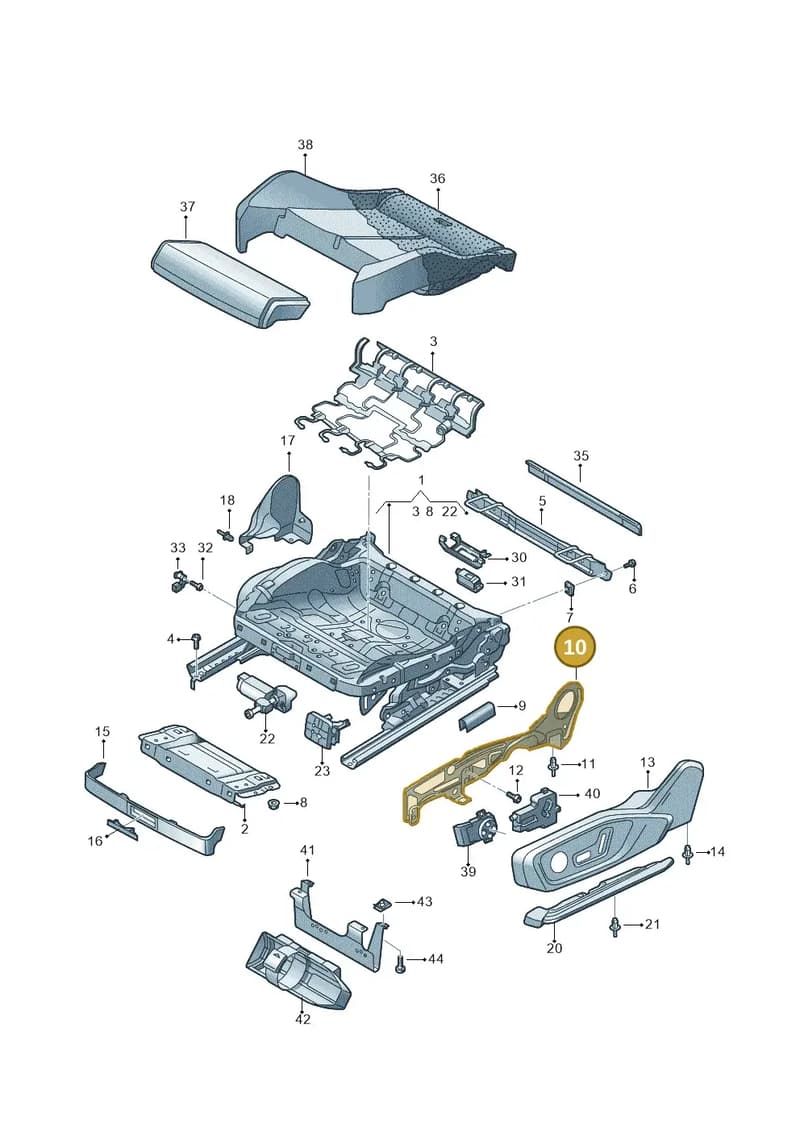 4K0881560A — Audi Q4 Sportback (2021-2025) diagram 596881100, position 10