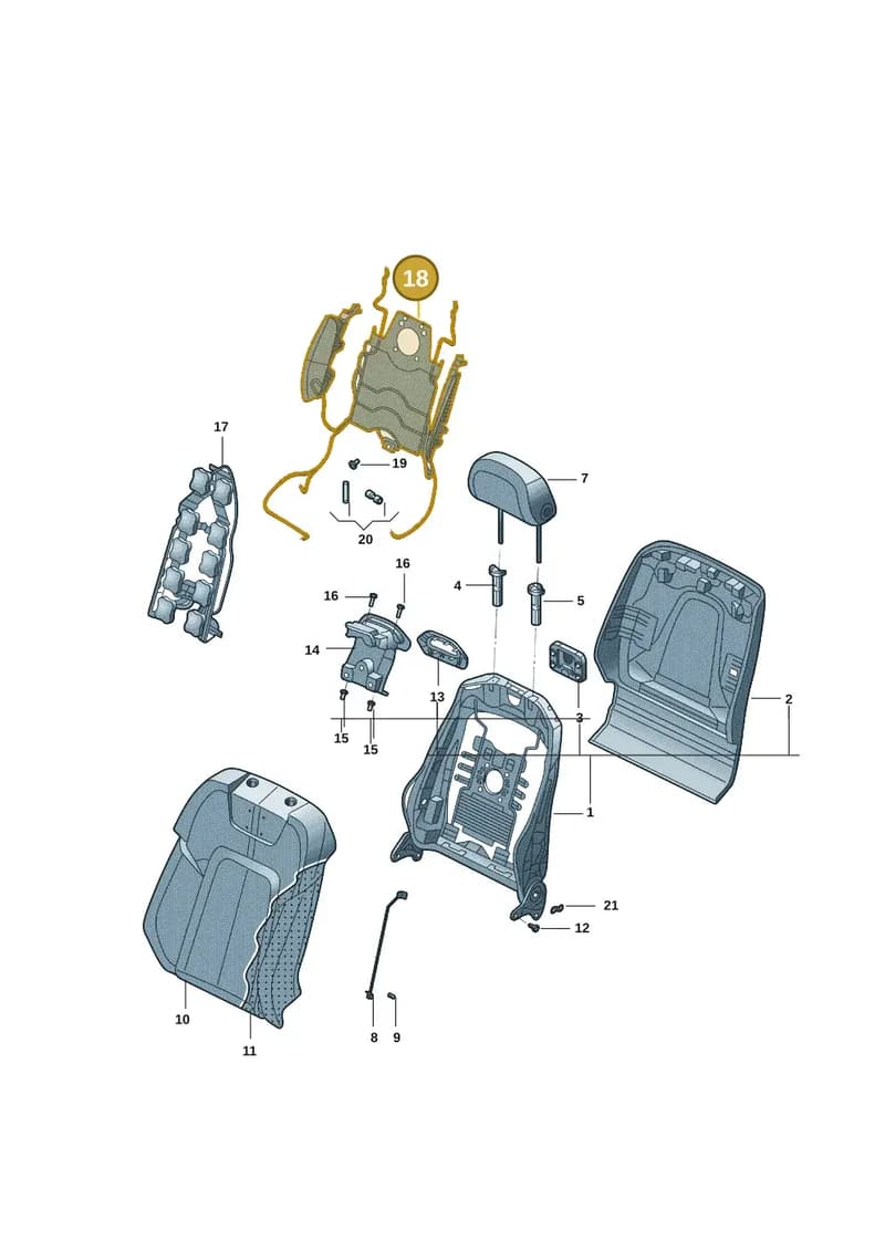 4K0881879A — Audi A7 (2021-) diagram 4kg881050, position 18