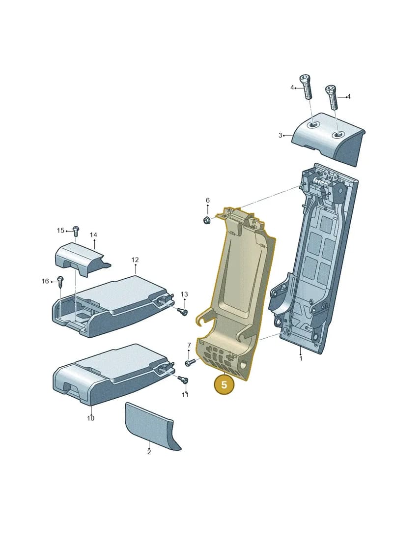 4K0885219 — Audi A6 (2018-2025) diagram 435885750, position 5