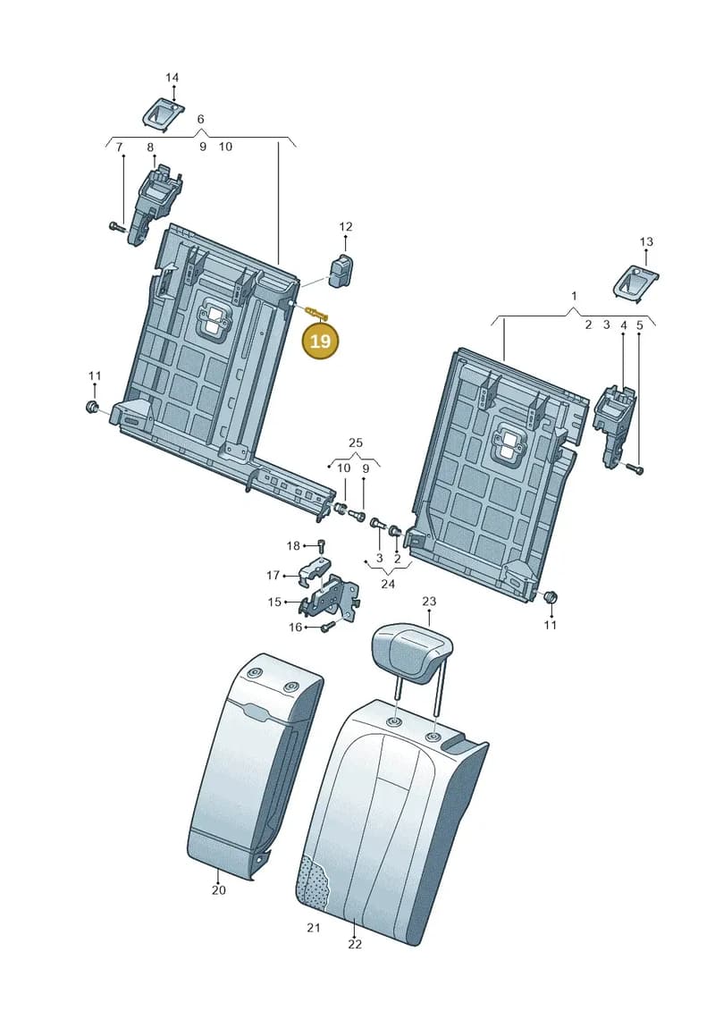 4K0885228 — Audi RS7 Sportback (2019-2025) diagram 538885070, position 19