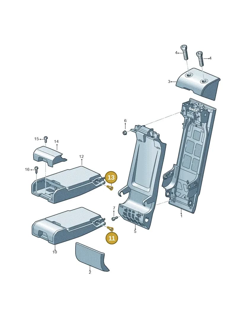4K0885551 — Audi A6 (2018-2025) diagram 435885750, position 11+13