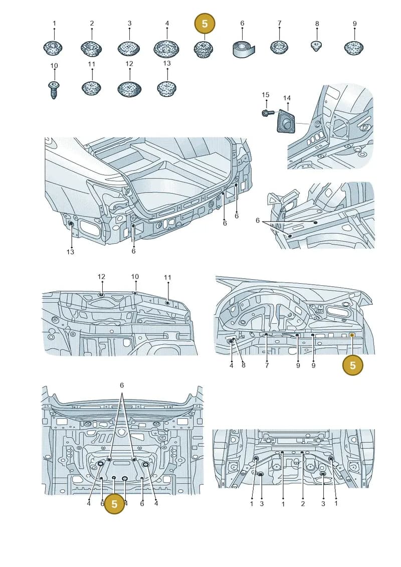 4K0899073 — Audi A6 (2018-2025) diagram 430803036, position 5