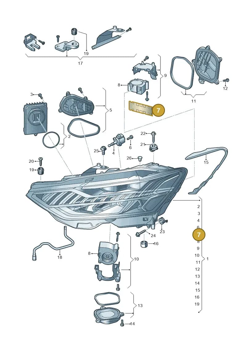 4K0905353A — Audi RS6 Avant (2019-2025) diagram 435941100, position 7