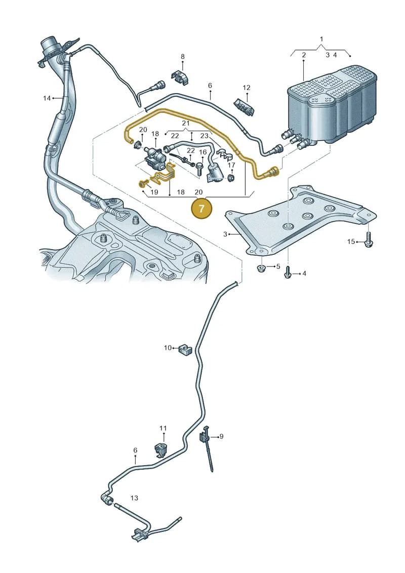 4K0906257R — Audi A6 (2018-2025) diagram 430201850, position 7