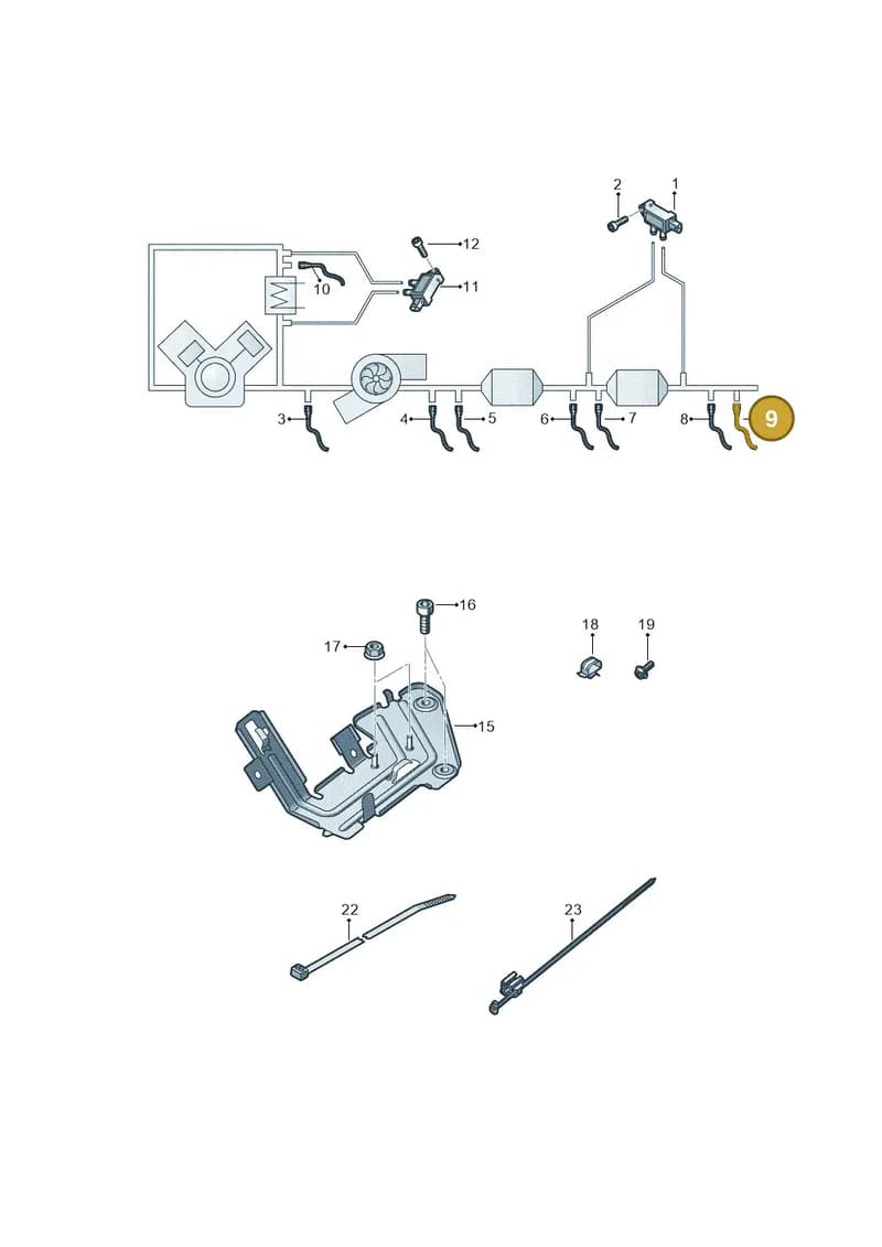 4K0906261B — Audi A7 Sportback (2018-2025) diagram 435906010, position 9