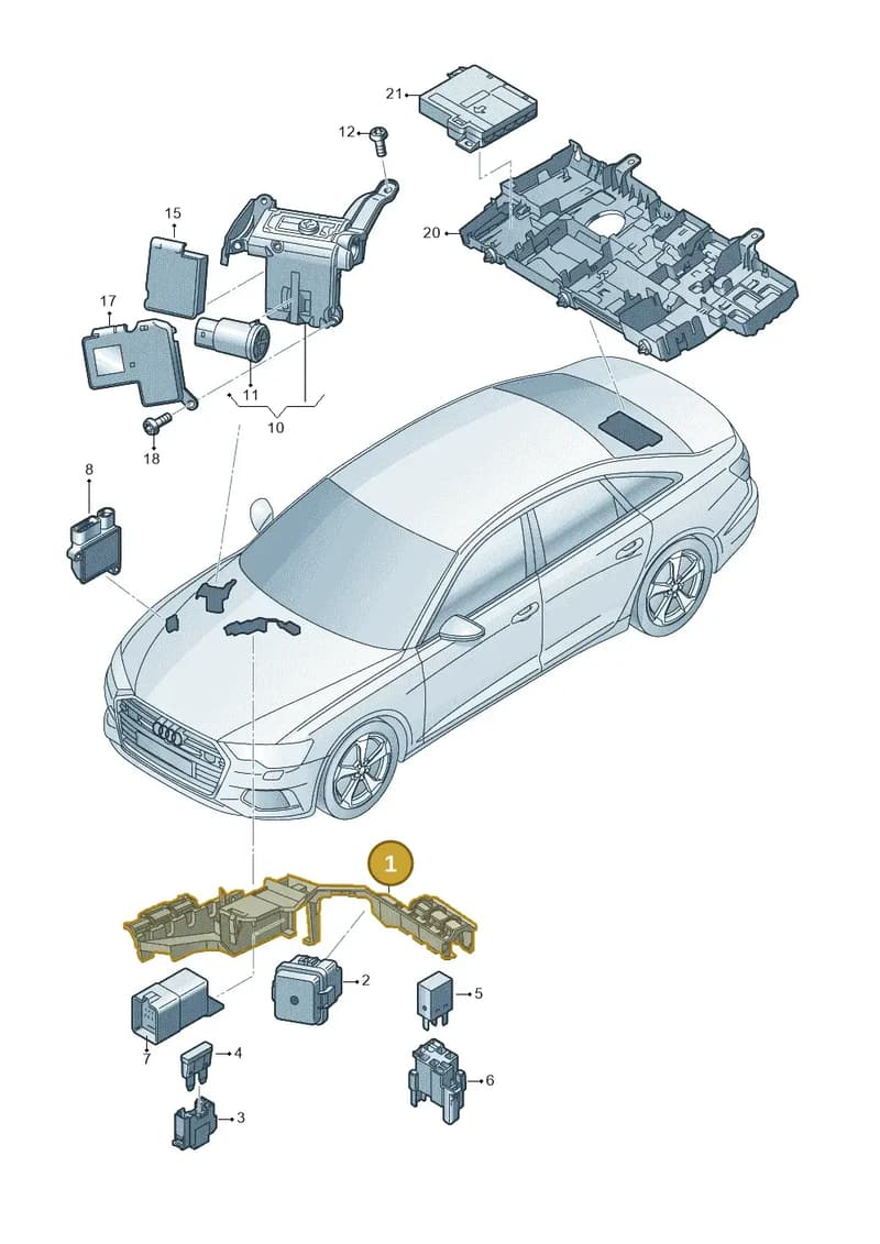 4K0907285A — Audi A6 (2018-2025) diagram 430937200, position 1