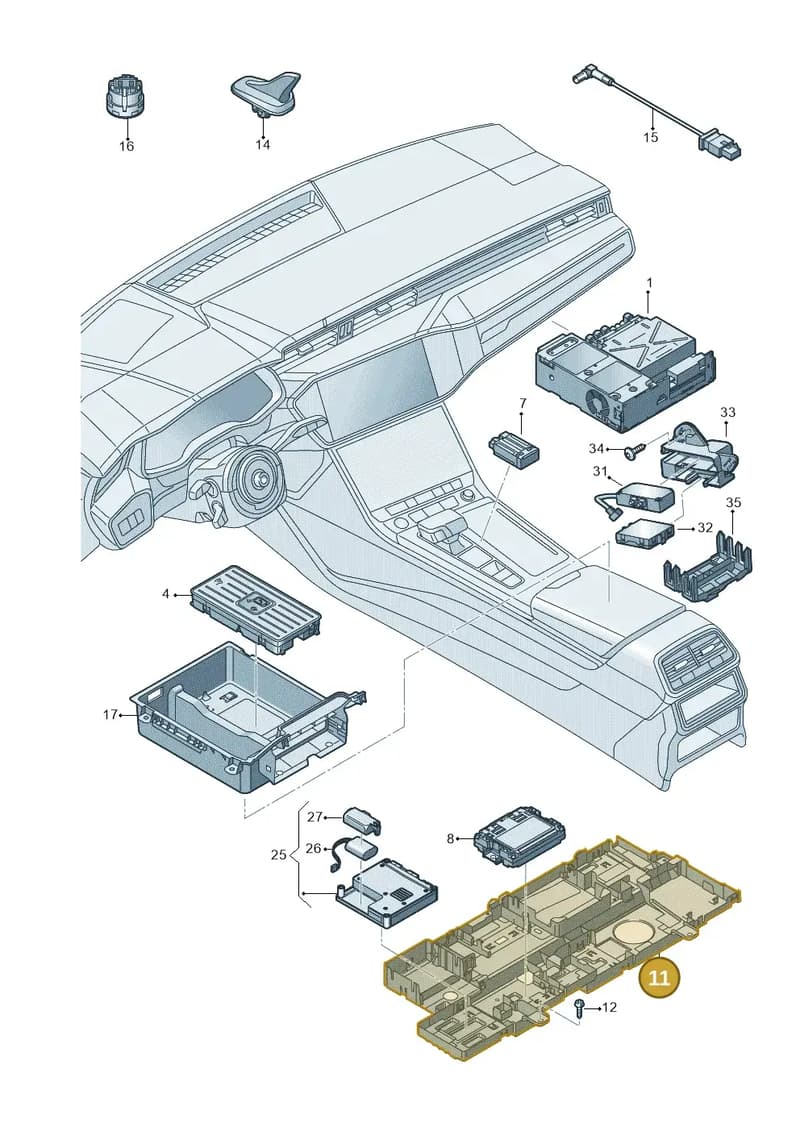 4K0907297B — Audi RS7 Sportback (2019-2025) diagram 435035550, position 11