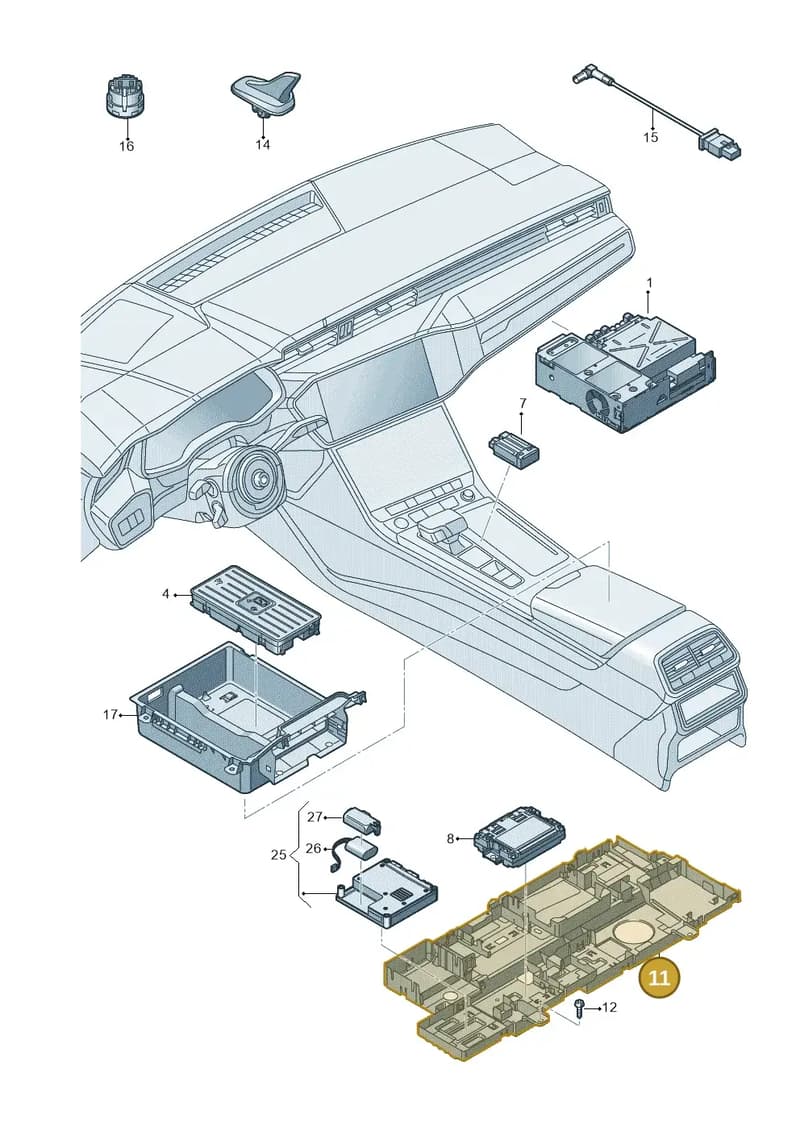 4K0907297D — Audi RS6 Avant (2019-2025) diagram 430035550, position 11