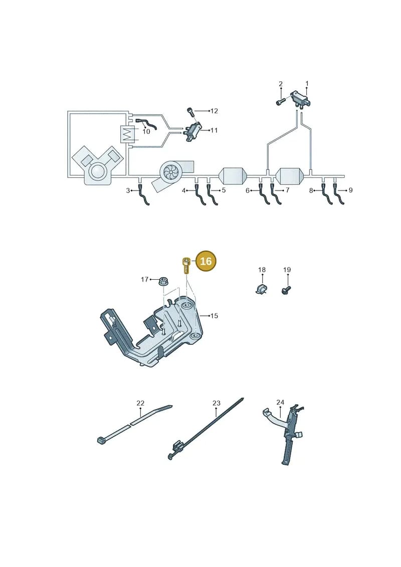 4K0907298N — Audi A6 (2018-2025) diagram 430906010, position 16