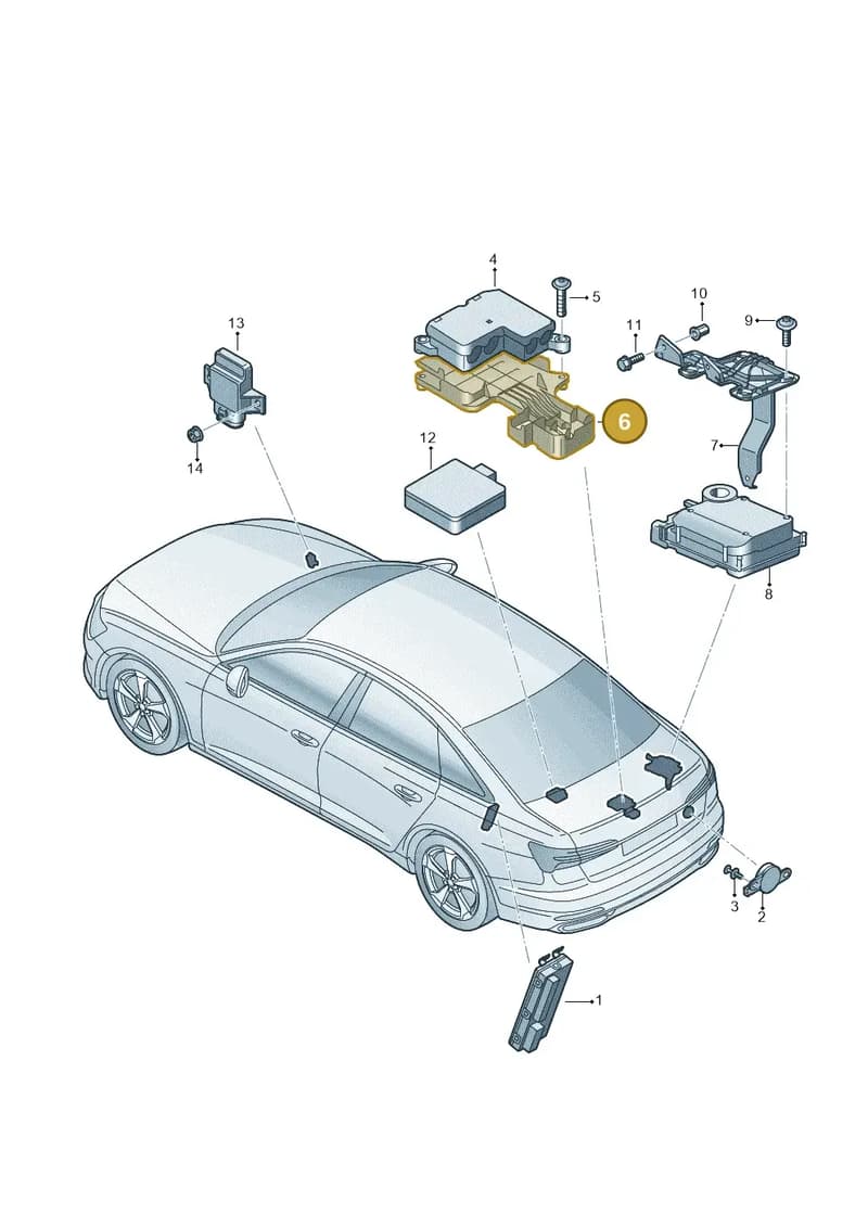4K0907324 — Audi A6 (2018-2025) diagram 430959400, position 6
