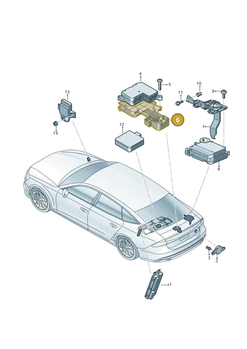 4K0907334 — Audi RS7 Sportback (2019-2025) diagram 435959400, position 6