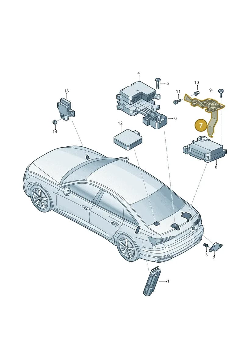 4K0907349 — Audi A6 (2018-2025) diagram 430959400, position 7