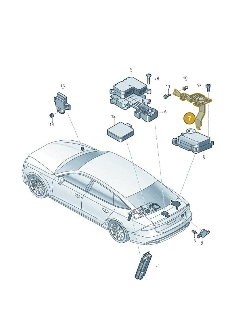4K0907349 — Audi RS7 Sportback (2019-2025) diagram 435959400, position 7