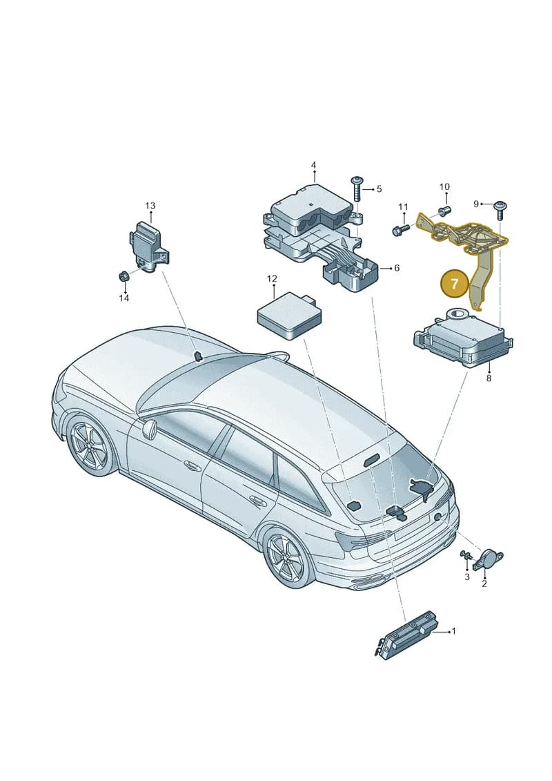 4K0907349 — Audi RS6 Avant (2019-2025) diagram 430959410, position 7