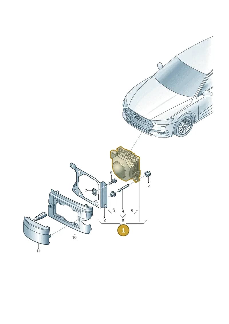 4K0907561P — Audi A7 Sportback (2018-2025) diagram 435907050, position 1
