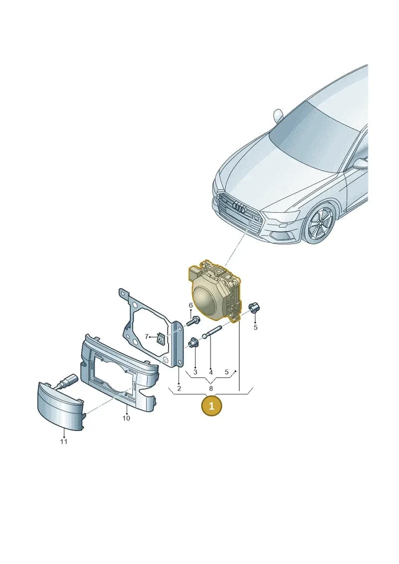 4K0907561R — Audi RS6 Avant (2019-2025) diagram 430907050, position 1