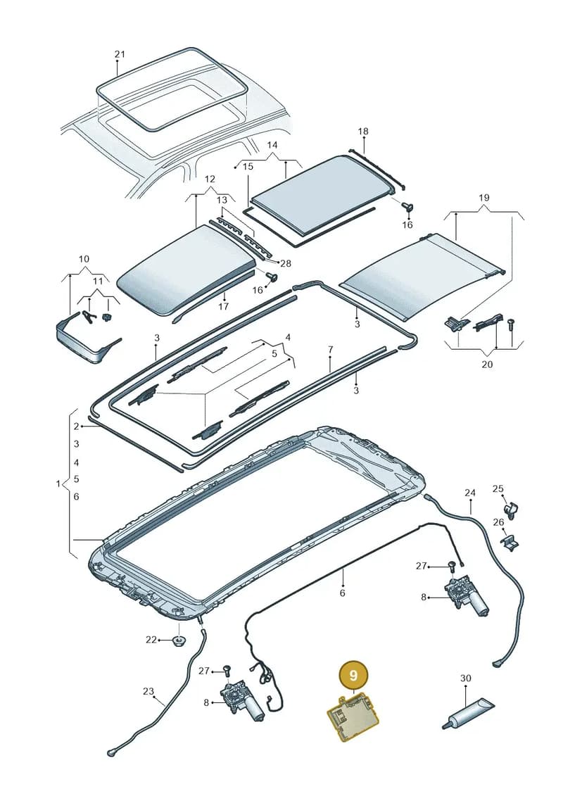 4K0907594AA — Audi Q7 (2015-2025) diagram 859877000, position 9