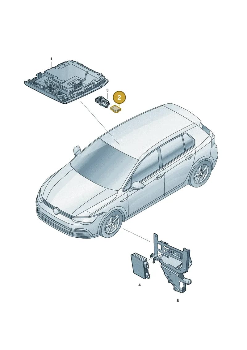 4K0907594AB — Volkswagen Golf (2019-2025) diagram 5h0959000, position 2