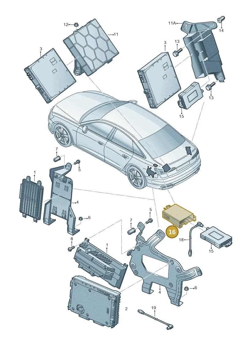 4K0907687 — Audi A6 (2018-2025) diagram 430035400, position 16