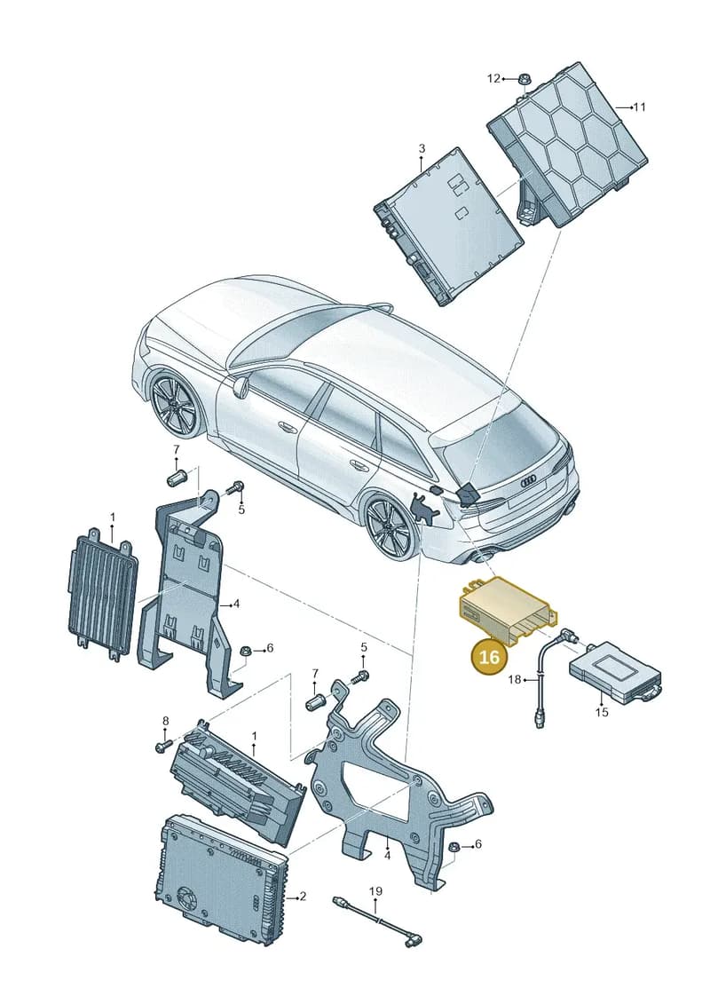 4K0907687 — Audi RS6 Avant (2019-2025) diagram 537035400, position 16