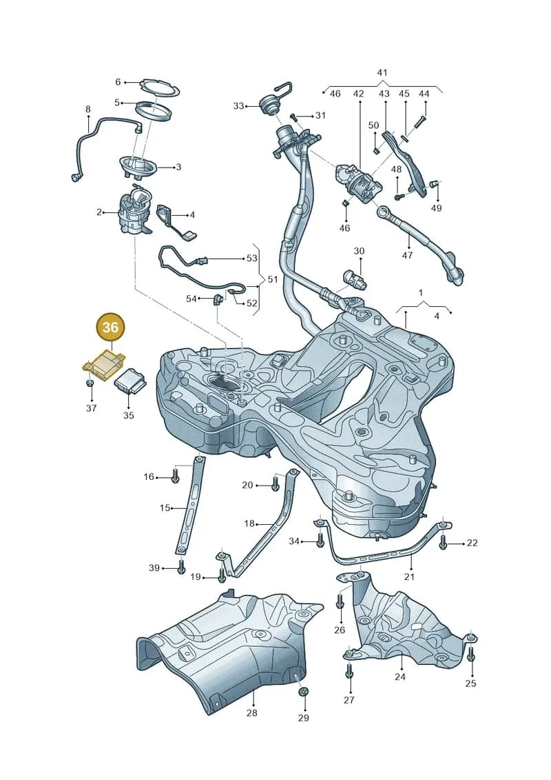 4K0907731A — Audi A6 L 2.0 (2018-) diagram 577201030, position 36
