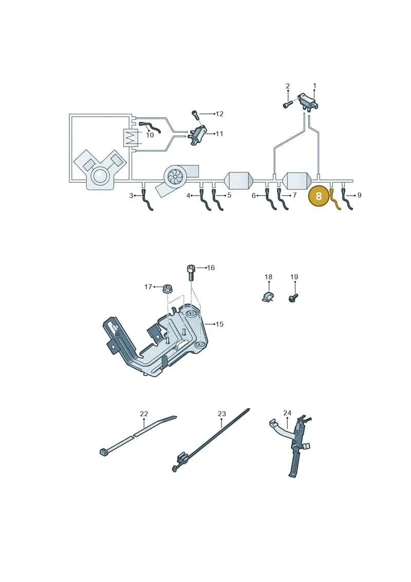 4K0907807AJ — Audi A6 (2018-2025) diagram 430906010, position 8