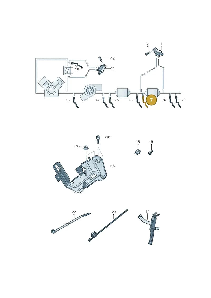 4K0907807AK — Audi A6 (2018-2025) diagram 430906010, position 7