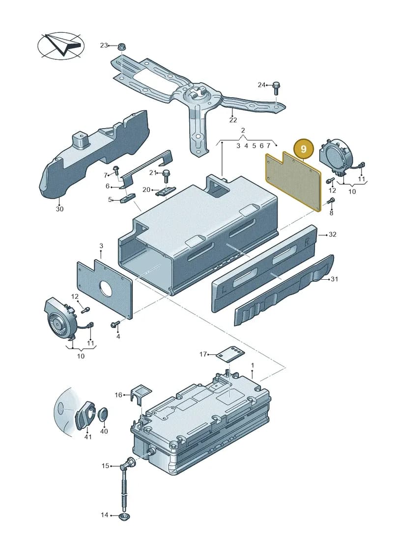 4K0915431G — Audi RS6 Avant (2019-2025) diagram 435915050, position 9