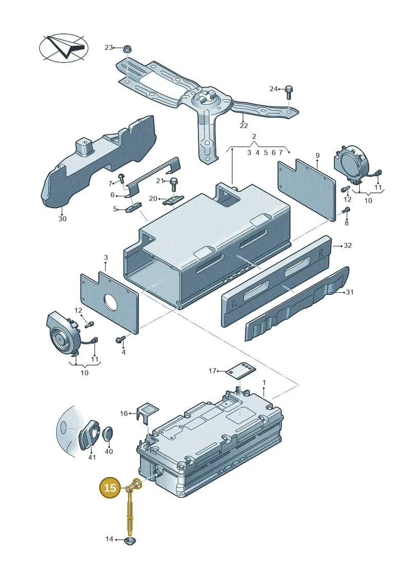4K0915501A — Audi RS6 Avant (2019-2025) diagram 435915050, position 15