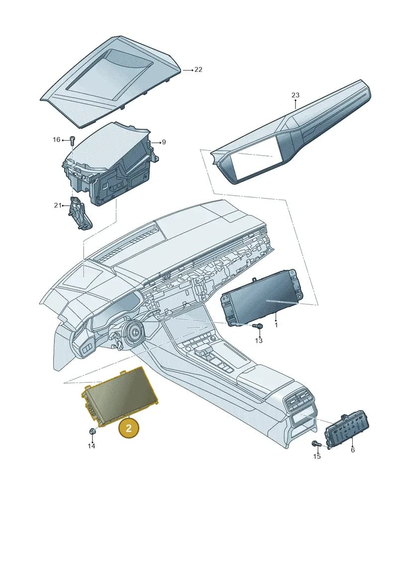 4K0919603J — Audi RS7 Sportback (2019-2025) diagram 435919000, position 2