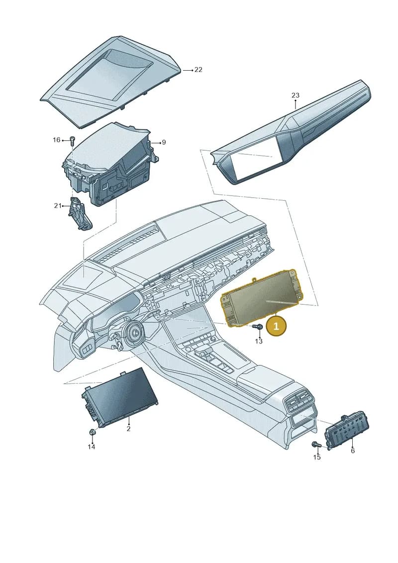 4K0919604J — Audi A7 Sportback (2018-2025) diagram 435919000, position 1