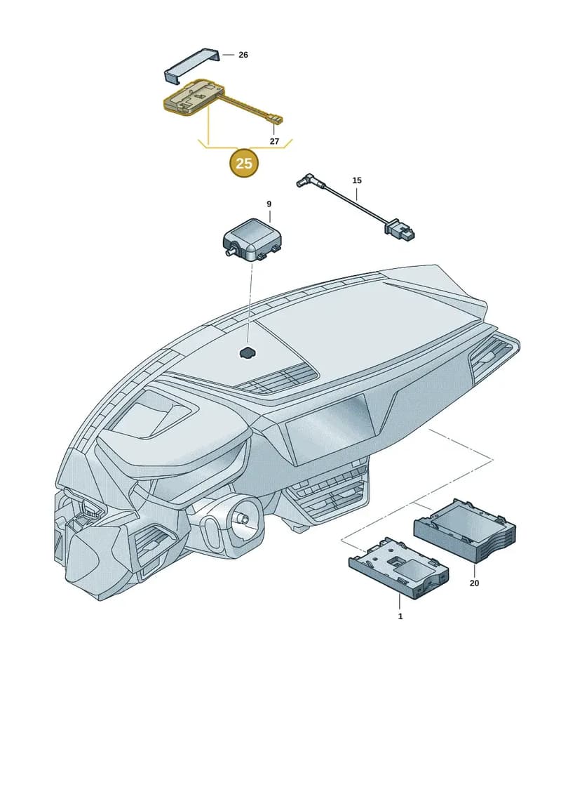 4K0919814F — Audi RS e-tron GT (2020-2025) diagram 4j1035570, position 25